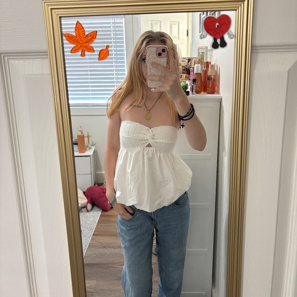 White Forever 21 Blouse